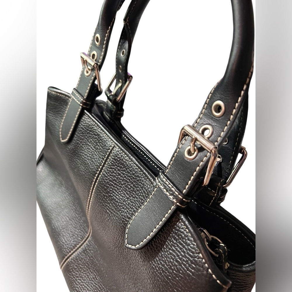 Dooney & Bourke Pebbled Leather All Weather Leather Bag/Satchel, Minimalist - Picture 10 of 14